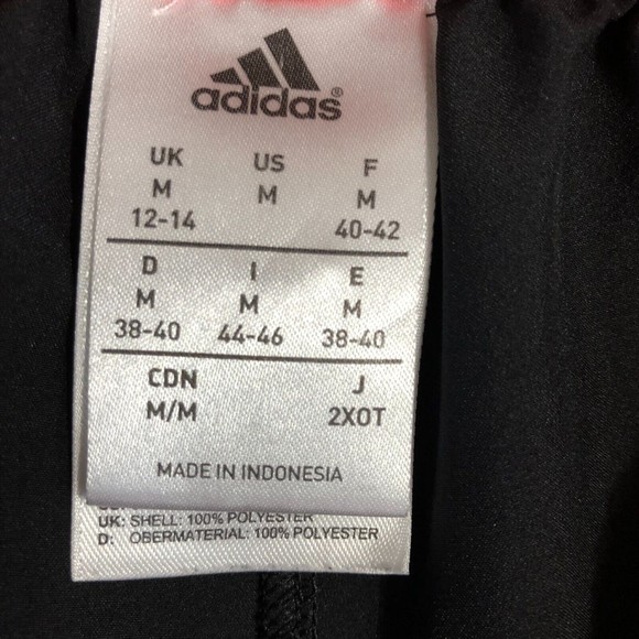 Adidas Shorts Womens Medium Black Running Stripped Gym‎ Workout Track - Picture 3 of 8